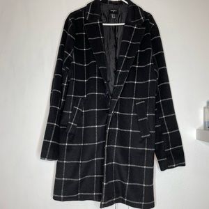 Men’s Plaid Peacoat size Large